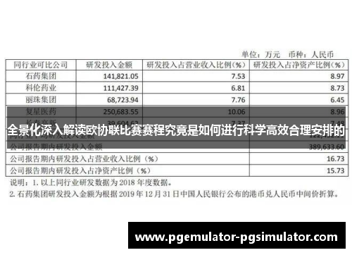 全景化深入解读欧协联比赛赛程究竟是如何进行科学高效合理安排的